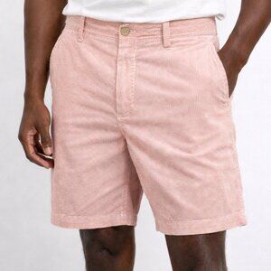 $50 IZOD Seersucker Shorts Mens 38 PinkWhite Stripe Cotton Preppy Casual Coastal